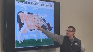 Dr. Thayer conducts a training for dairy employees